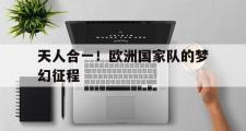 开云体育-天人合一！欧洲国家队的梦幻征程的简单介绍